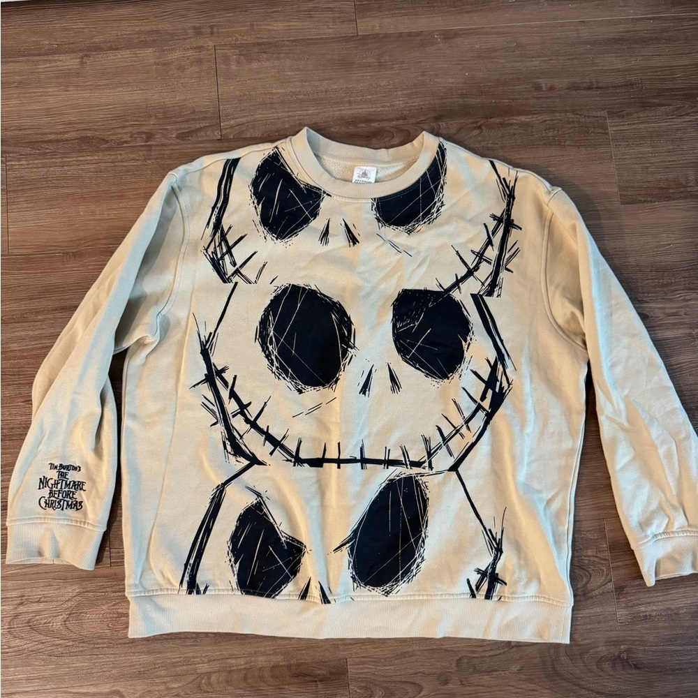 The Nightmare Before Christmas Jack Skellington Face Crewneck Sweatshirt - XL